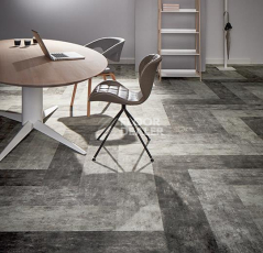 Forbo Flotex Concrete planks 139003 Smoke фото 2 | FLOORDEALER
